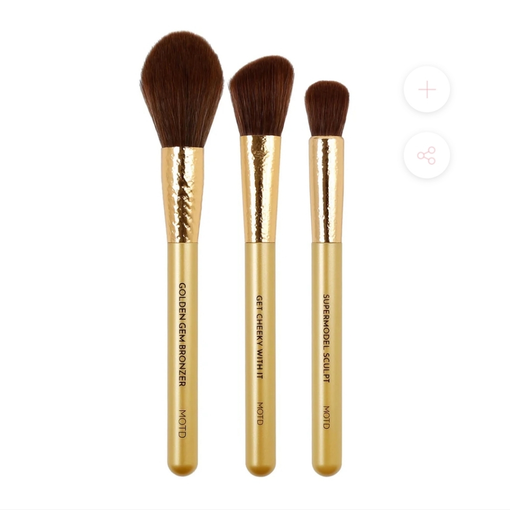 MOTD Cosmetics Gold Goddess Brush Set. NEW